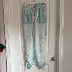 Elie Tahari Blue Tie-Dye Joggers